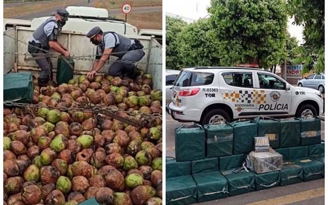 Mais de 700 quilos de cocaína foram encontrados por equipes do Tático Ostensivo Rodoviário — Foto: Divulgação/TOR