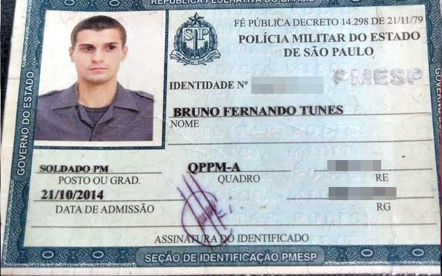 Soldado PM Tunes teve morte cerebral constatada. Foto: Arquivo