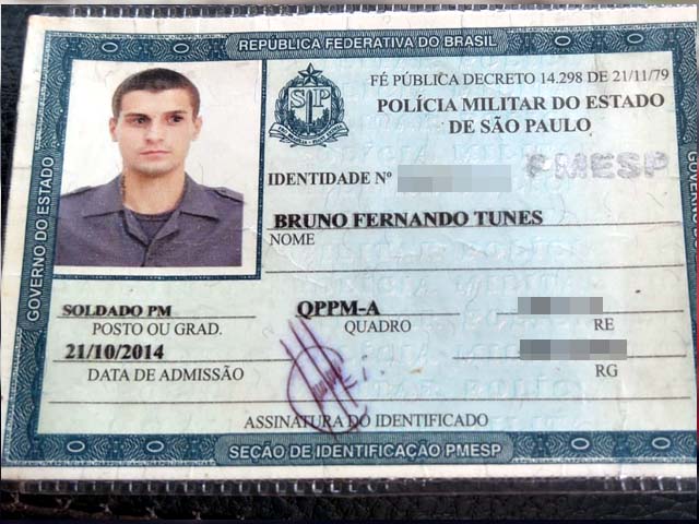 Soldado PM Tunes teve morte cerebral constatada. Foto: Arquivo