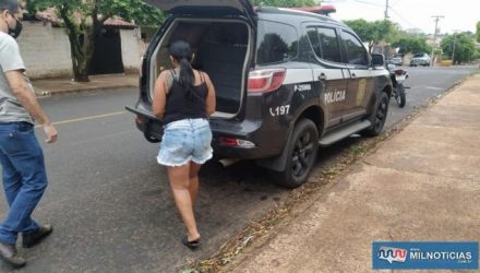 C. F. A. M. M., a “Carla Pedra”, de 37 anos, acusada de tráfico de entorpecentes, associação para o tráfico e corrupção de menor. Foto: MANOEL MESSIAS/Agência