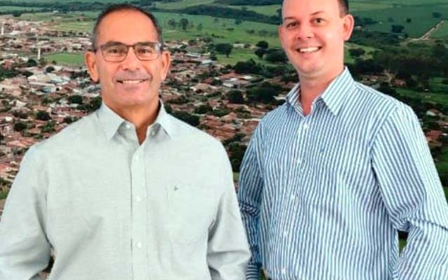 Prefeito de Ubarana (SP), Gomides Ferraz Neto (DEM), e o vice-prefeito, Marco Antonio Vitali (Solidariedade). Foto: Divulgação