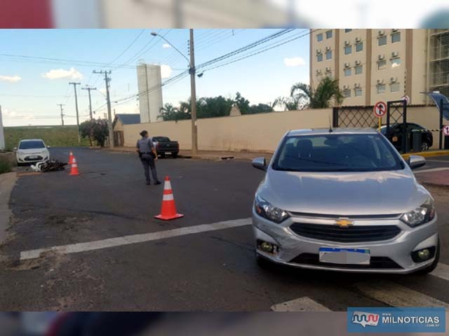 Condutora do GM Prisma saía do estacionamento do shopping, quando aconteceu o acidente. Foto: MANOEL MESSIAS/Agência