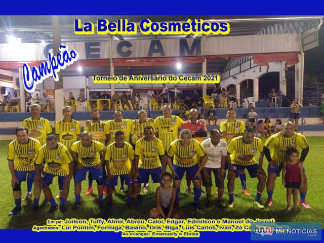 La Bella Cosméticos foi a grande campeã do Torneio de Aniversário do Cecam do ano de 2021