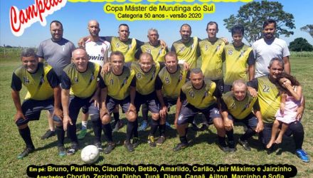 Equipe do Santo Antônio foi a grande campeã da 4ª Copa Master de Futebol de Murutinga do Sul. Foto: MANOEL MESSIAS