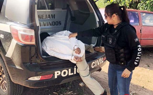 Siguinaldo Gonçalves, de 24 anos, acusado de matar pai e filho, em companhia de seu irmão de 16 anos. Foto: Agazetanews.com.br