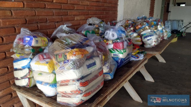 Foram arrecadadas um total de 27 cestas básicas e doadas para  a CAMOR de Andradina. FOTO: MANOEL MESSIAS/Agência