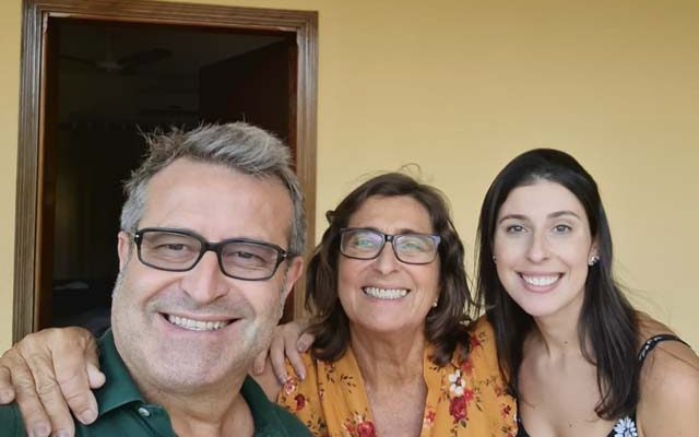 Ricardo Prado com sua irmã Denise Prado e a filha dela. Foto: DIVULGAÇÃO