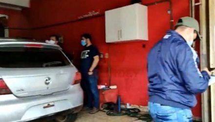 Veículo utilizado no sequestro foi localizado em Pedro Juan Caballero. Foto: Divulgação