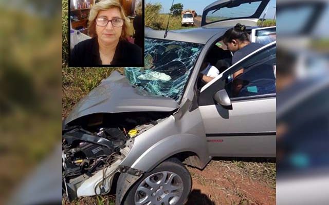 A cabeleireira Elza Salatino Donatoni, de 59 anos, morreu em acidente de trânsito em Castilho. Foto: Internauta
