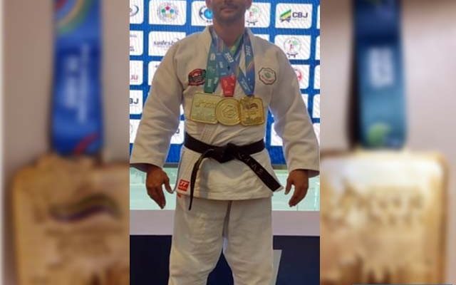 O policial civil Milton Marques Antunes Silva, de 44 anos, é tri-campeonato sul-americano e bicampeonato pan-americano de judô. Foto: Arquivo Pessoal