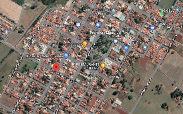 Crimes aconteceram na cidade de Planalto, região de Rio Preto. Foto: Reprodução/Google Maps