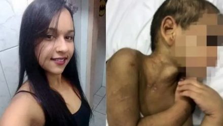 Justiça expediu mandado de prisão preventiva contra mãe de menino agredido — Foto: Reprodução