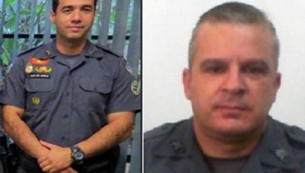 O capitão Josias Justi da Conceição e o sargento Roberto Aparecido da Silva, vítimas do atirador  (arquivo pessoal)