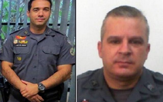 O capitão Josias Justi da Conceição e o sargento Roberto Aparecido da Silva, vítimas do atirador  (arquivo pessoal)