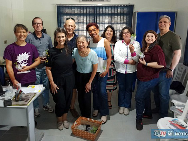 Voluntários do CVV durante reunião preparatória para campanha nacional do “Setembro Amarelo”. Foto: Coordenadoria de Comunicação