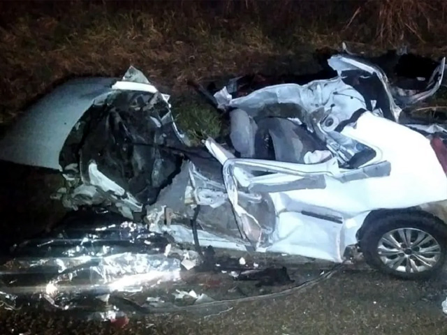 Idoso, de 67 anos, morre após acidente de trânsito na SP-563, em Monte Castelo (SP) — Foto: Polícia Rodoviária