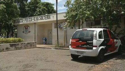 Homem foi preso e conduzido ao DP de Ilha Solteira (SP) — Foto: Reprodução/TV TEM
