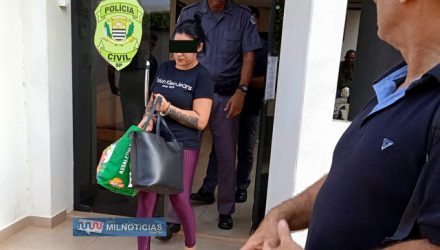 Manicure E. M. S., de 28 anos, residente em Ilha Solteira, foi presa por condenação a 9 anos de prisão por roubo. Foto: MIL NOTICIAS
