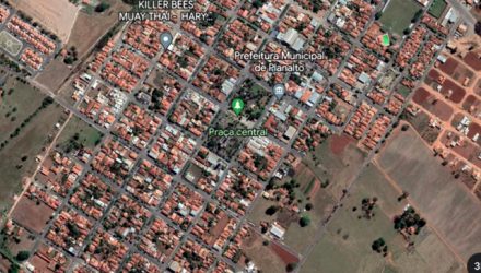Crime aconteceu no município de Planalto/SP. foto: Google Earth/Reprodução