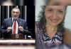 Senador Telmário Mota é alvo de operação que apura morte de Antonia Araújo de Sousa, mãe de uma filha dele — Foto: Reprodução/Senado Federal e arquivo pessoal