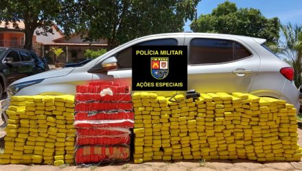 Polícia Militar apreende mais de 400 kg de maconha na Rodovia Olímpio Ferreira da Silva (SP-272), em Pirapozinho (SP) — Foto: Polícia Militar