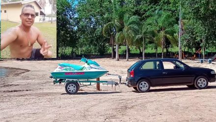 Dim Dourado desapareceu no Rio Tietê em Glicério (SP) — Foto: Rafael Honorato/TV TEM e Reprodução/Facebook