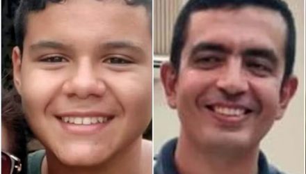 Carlos Eduardo Ribeiro Batista, de 13 anos, e Carlos Henrique Maiello, de 36, morreram no acidente entre uma moto aquática e uma lancha, em Fronteira (MG) — Foto: Arquivo pessoal