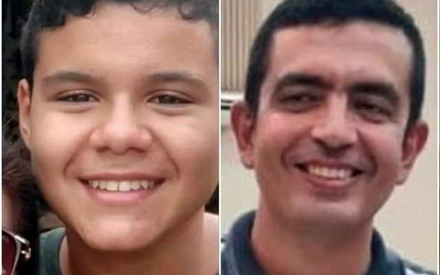 Carlos Eduardo Ribeiro Batista, de 13 anos, e Carlos Henrique Maiello, de 36, morreram no acidente entre uma moto aquática e uma lancha, em Fronteira (MG) — Foto: Arquivo pessoal