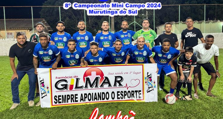 A equipe do Village (Andradina), sagrou-se campeã do 8º Campeonato Mini Campo de Murutinga do Sul. Foto: Divulgação