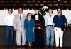 Família Mariani reunida em julho de 1987. Da esquerda para a direita: Eduardo, Zé Mariani, Maria da Glória (Maroca), Augusto, André e Toninho. Um registro da família unida.